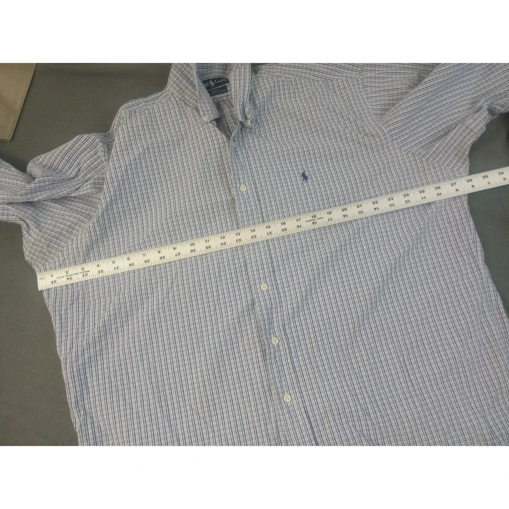 Polo Ralph Lauren Blake Shirt Mens XL Blue Plaid Button Up Long Sleeve Pink Pony